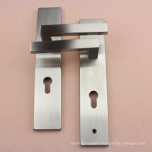 Effective Delivery Door Handleset with Lock Plate in Satin Nickel